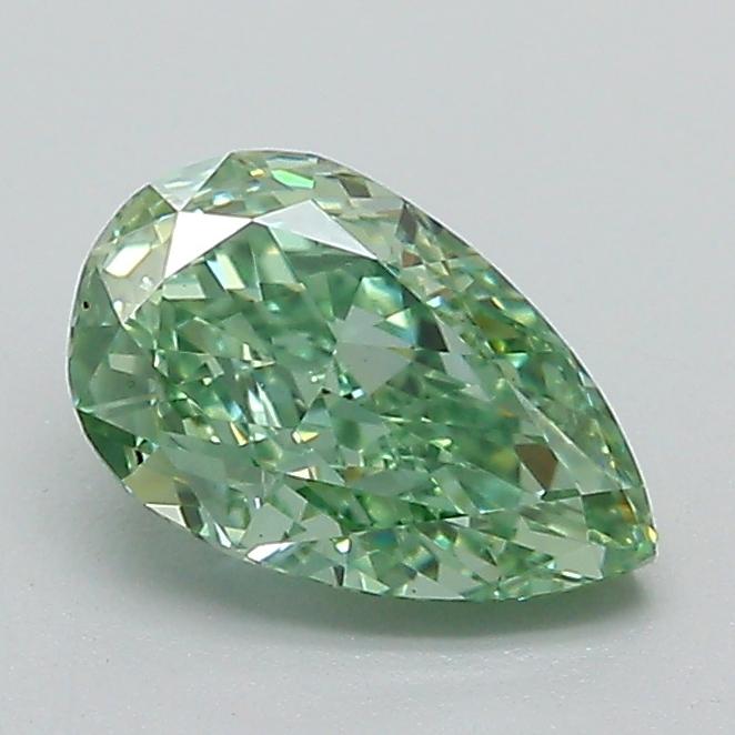 1.02 Ct. Fancy Vivid Green Pear Lab Grown Diamond