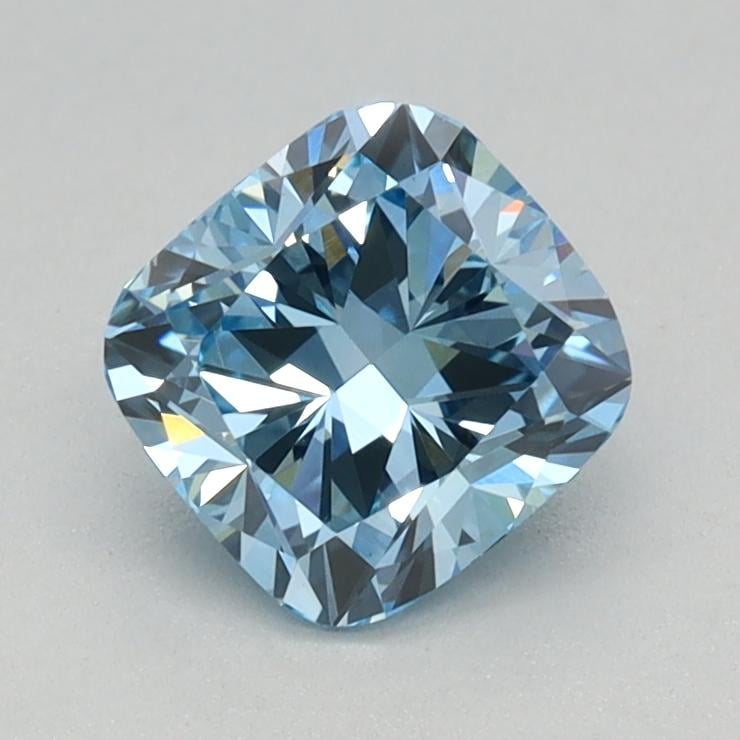 0.78 Ct. Fancy Vivid Blue Cushion Lab Grown Diamond