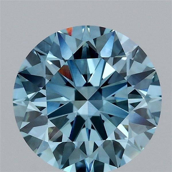 2.09 Ct. Fancy Vivid Blue Round Lab Grown Diamond