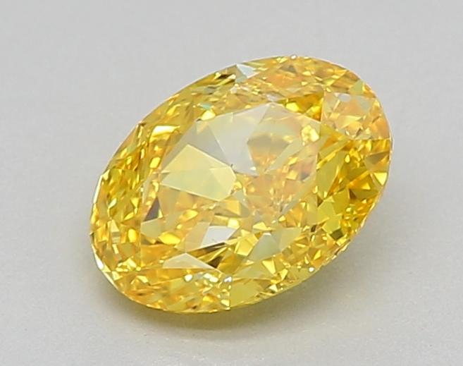 1.05 Ct. Fancy Vivid  Yellow Oval Lab Grown Diamond
