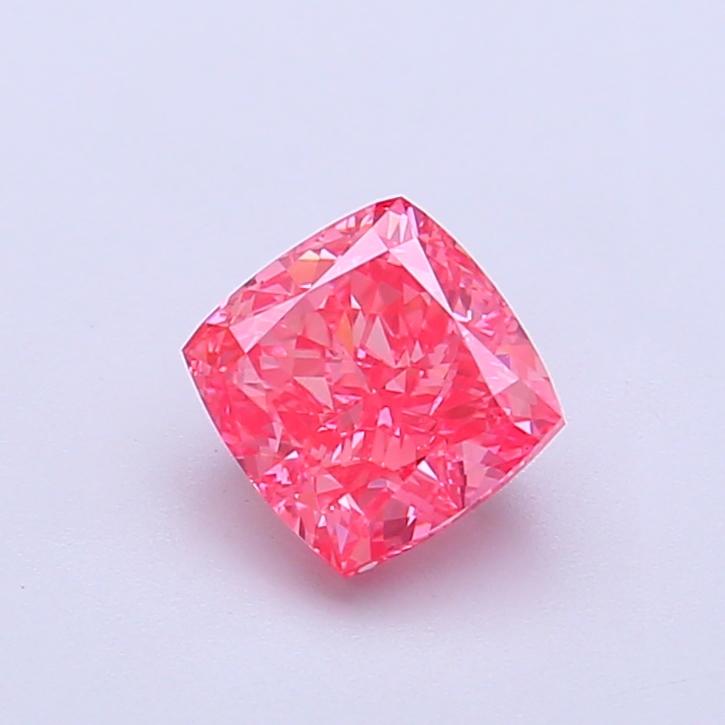 1.03 Ct. Fancy Vivid Pink Cushion Lab Grown Diamond