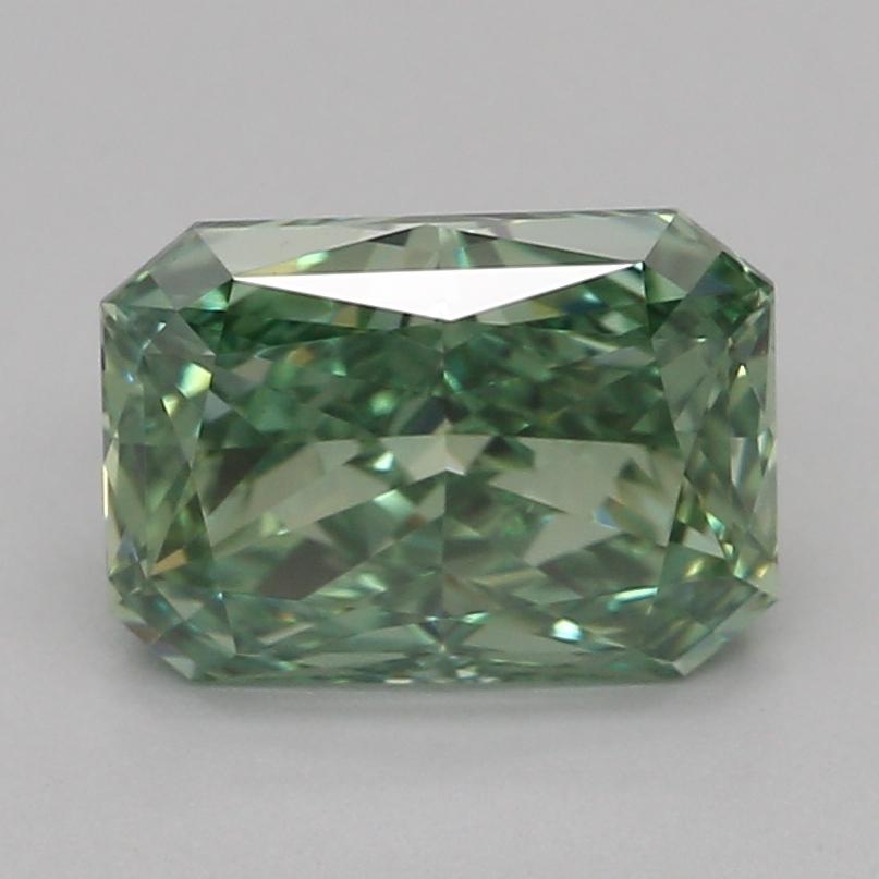 1.07 Ct. Fancy Vivid Green Radiant Lab Grown Diamond