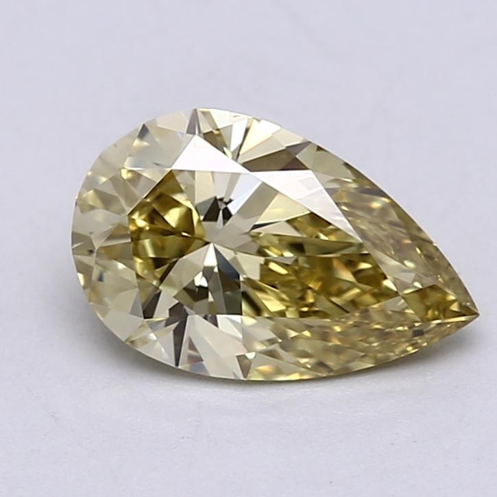 0.82 Ct. Fancy Intense  Yellow Pear Lab Grown Diamond