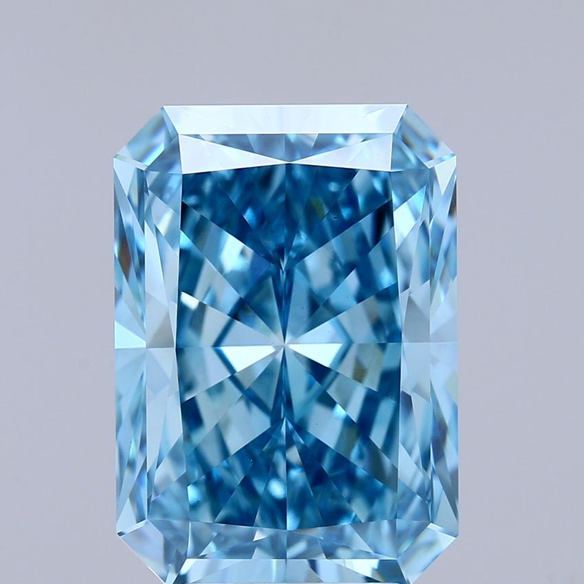 6.02 Ct. Fancy Vivid Blue Radiant Lab Grown Diamond
