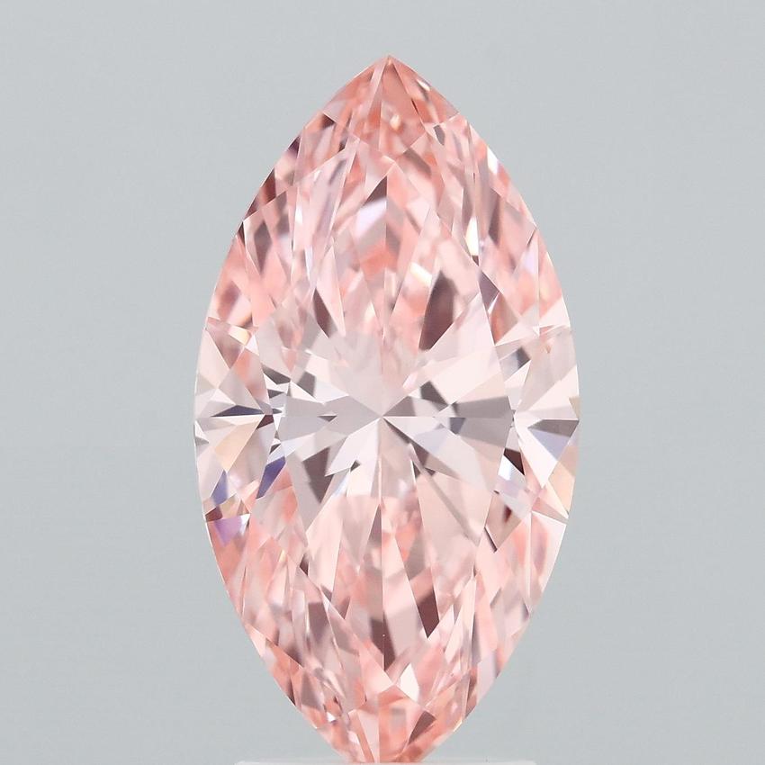 3.00 Ct. Fancy Vivid Pink Marquise Lab Grown Diamond