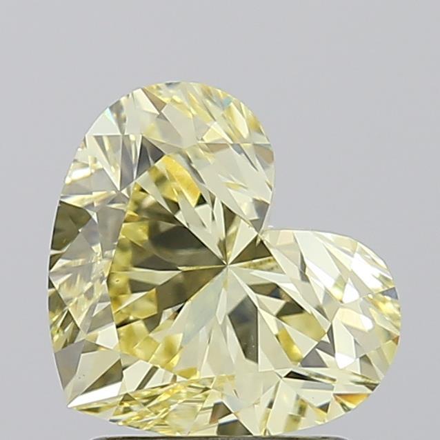 1.57 Ct. Fancy Light Yellow Heart Lab Grown Diamond