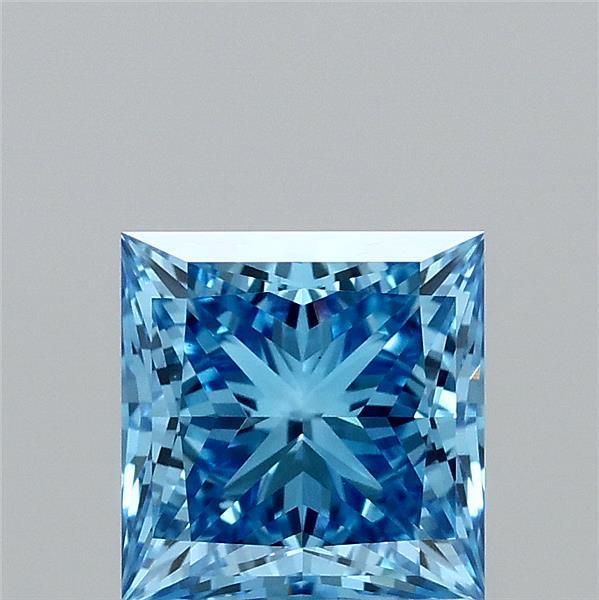 1.52 Ct. Fancy Vivid Blue Princess Lab Grown Diamond