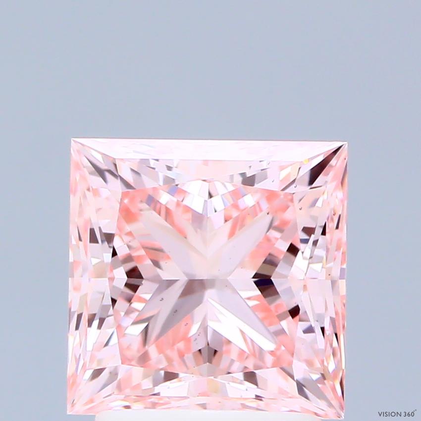 2.63 Ct. Fancy Intense Pink Princess Lab Grown Diamond