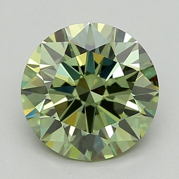 1.05 Ct. Fancy Vivid  Green Round Lab Grown Diamond