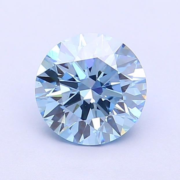 1.08 Ct. Fancy Vivid Blue Round Lab Grown Diamond