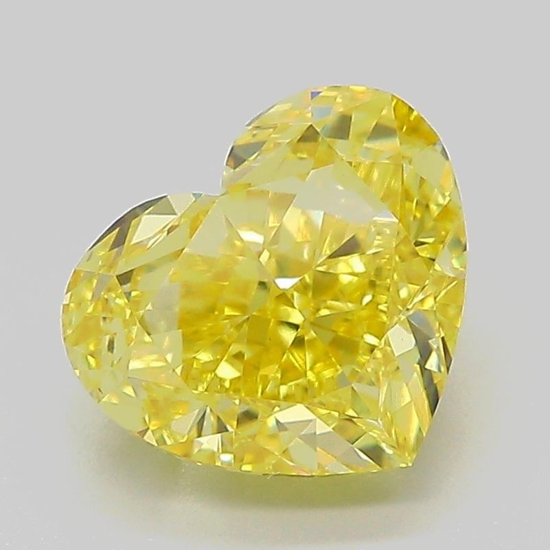 3.01 Ct. Fancy Vivid Yellow Heart Lab Grown Diamond