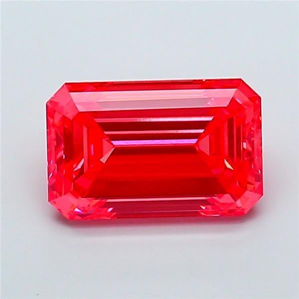 4.44 Ct. Fancy Vivid Pink Emerald Lab Grown Diamond