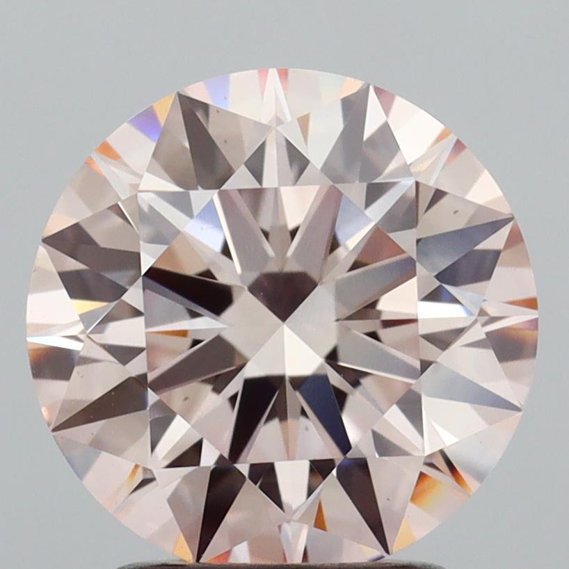 2.19 Ct. Fancy Light Brownish Pink Round Lab Grown Diamond