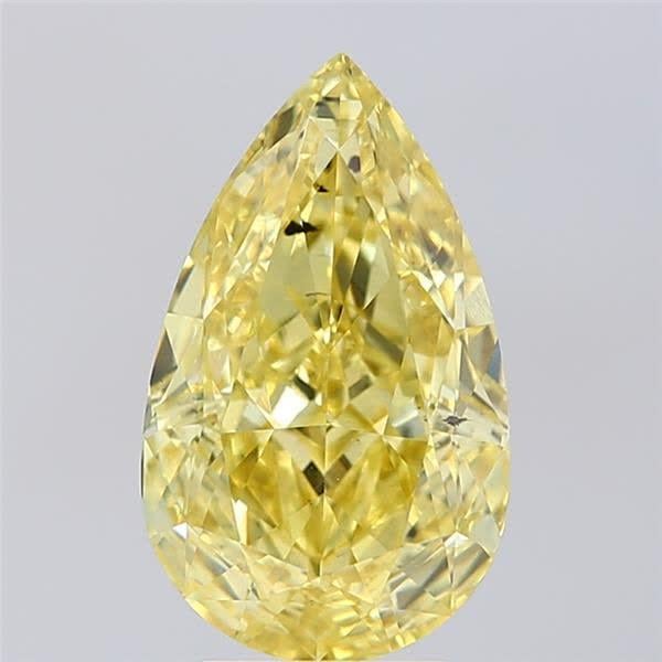 3.54 Ct. Fancy Intense  Yellow Pear Lab Grown Diamond