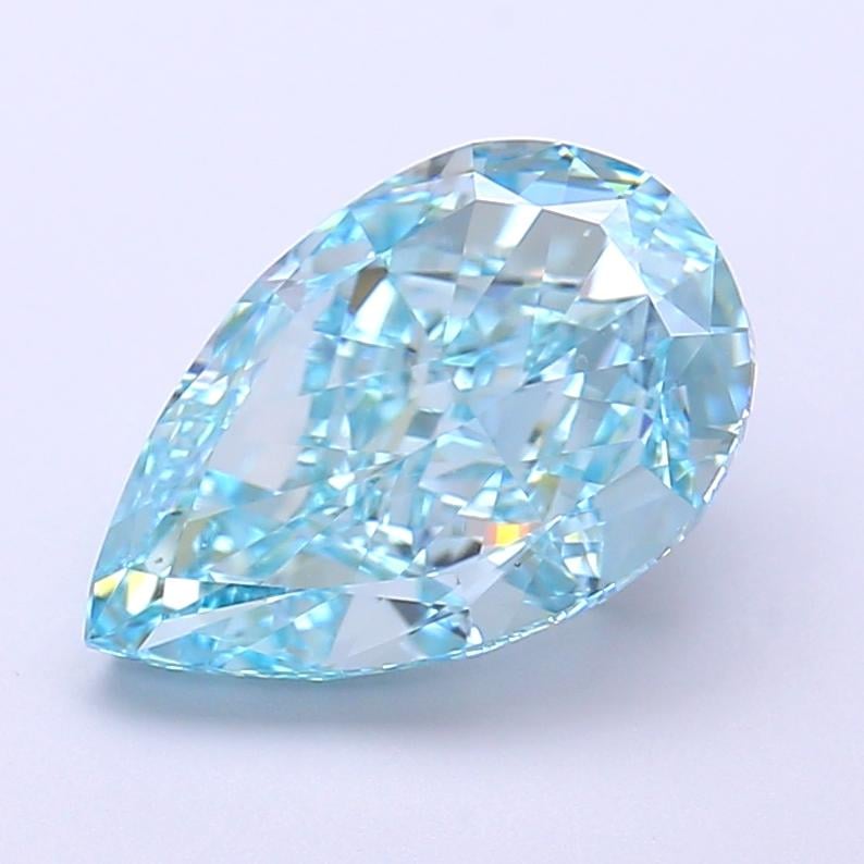 3.50 Ct. Fancy Blue Pear Lab Grown Diamond