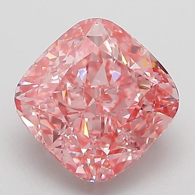 2.04 Ct. Fancy Vivid Pink Cushion Lab Grown Diamond