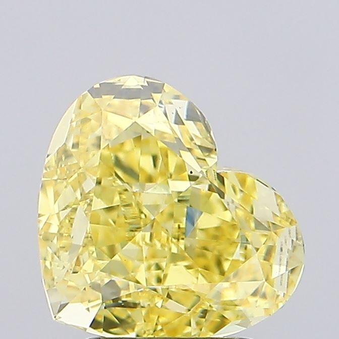 2.52 Ct. Fancy Intense Yellow Heart Lab Grown Diamond