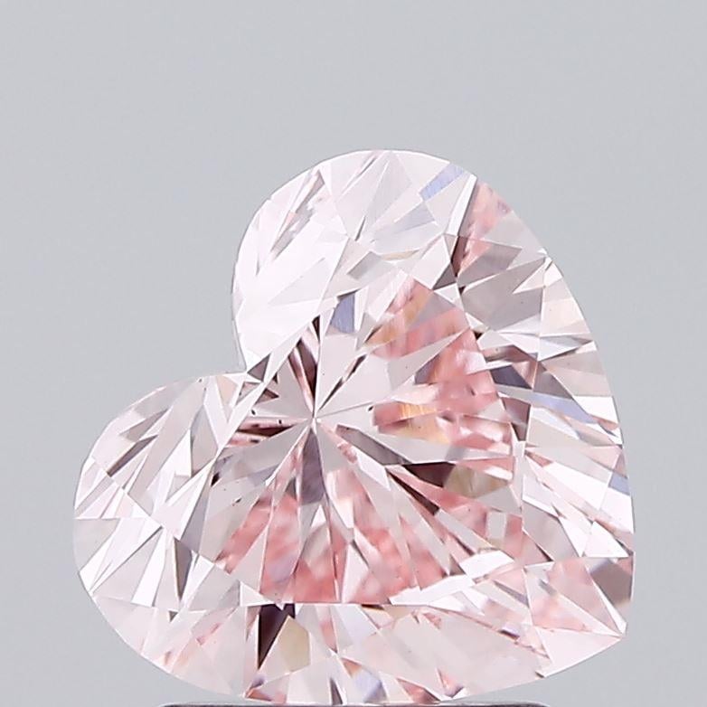 2.13 Ct. Fancy Intense Pink Heart Lab Grown Diamond