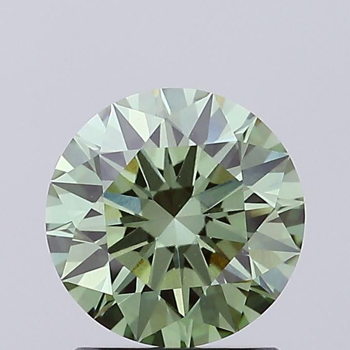 1.27 Ct. Fancy Vivid Green Round Lab Grown Diamond