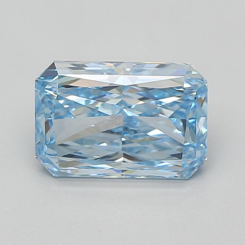 3.02 Ct. Fancy Vivid Blue Radiant Lab Grown Diamond