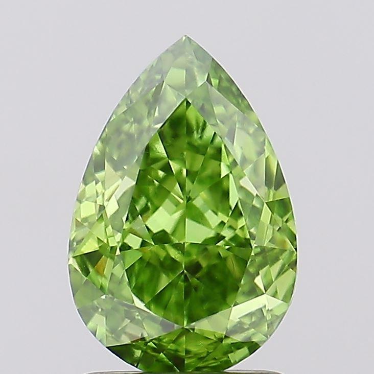 1.77 Ct. Fancy Intense Green Pear Lab Grown Diamond