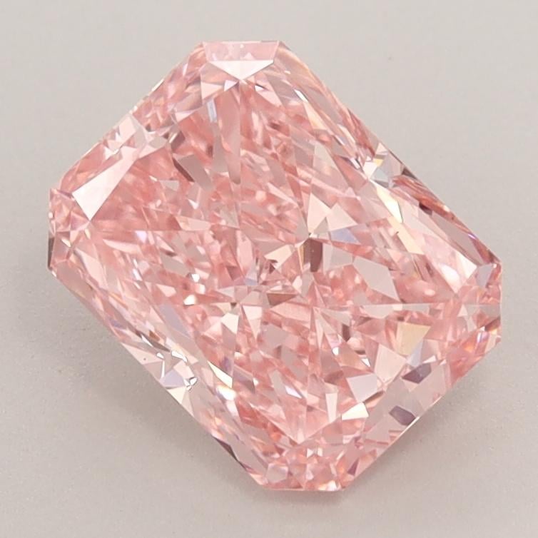 1.53 Ct. Fancy Vivid  Pink Radiant Lab Grown Diamond