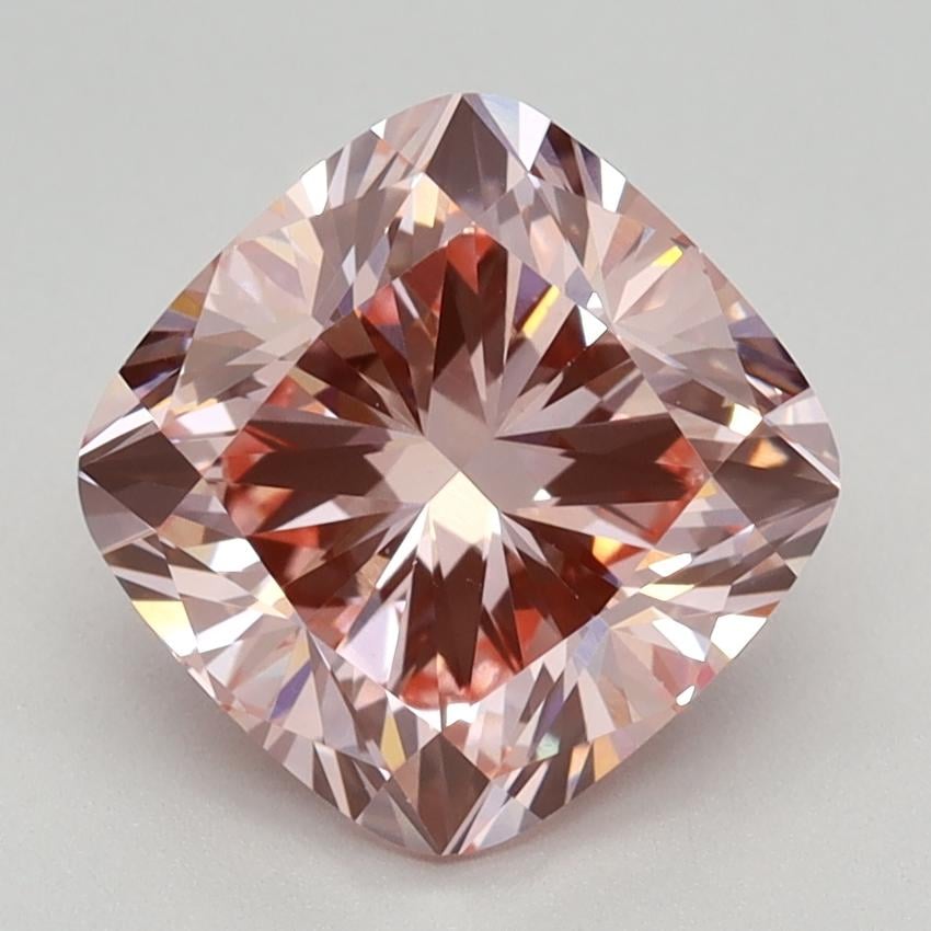 2.20 Ct. Fancy Vivid Pink Cushion Lab Grown Diamond