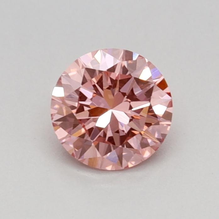 0.37 Ct. Fancy Vivid Pink Round Lab Grown Diamond