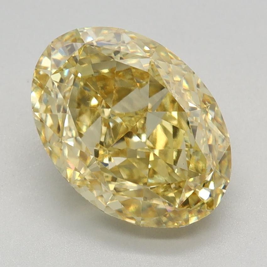 2.59 Ct. Fancy Vivid Yellow Oval Lab Grown Diamond