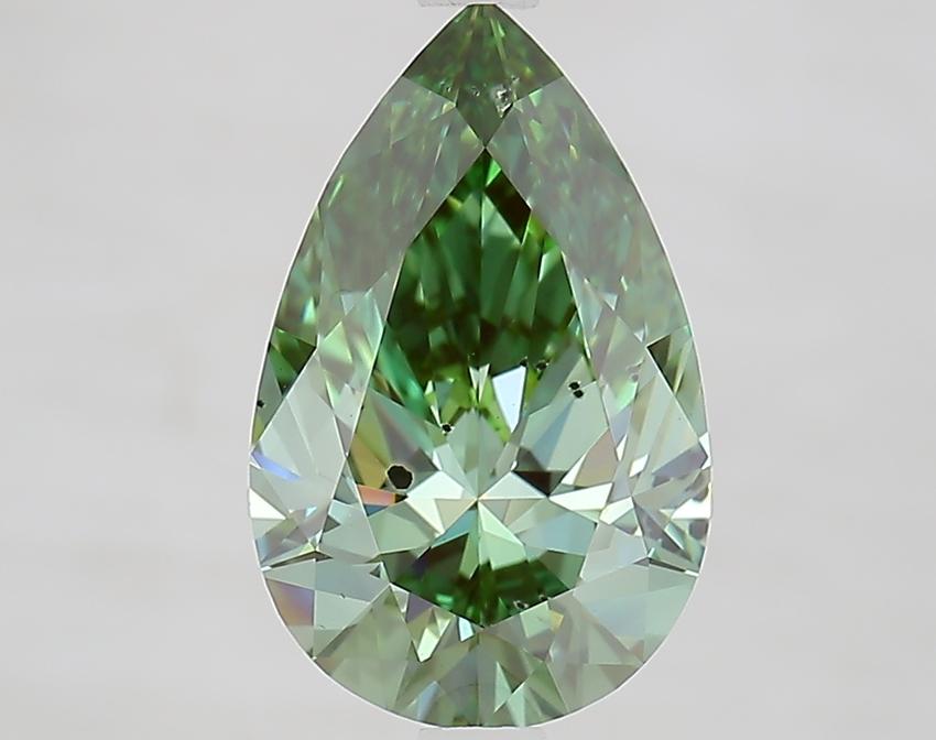 2.73 Ct. Fancy Vivid Green Pear Lab Grown Diamond