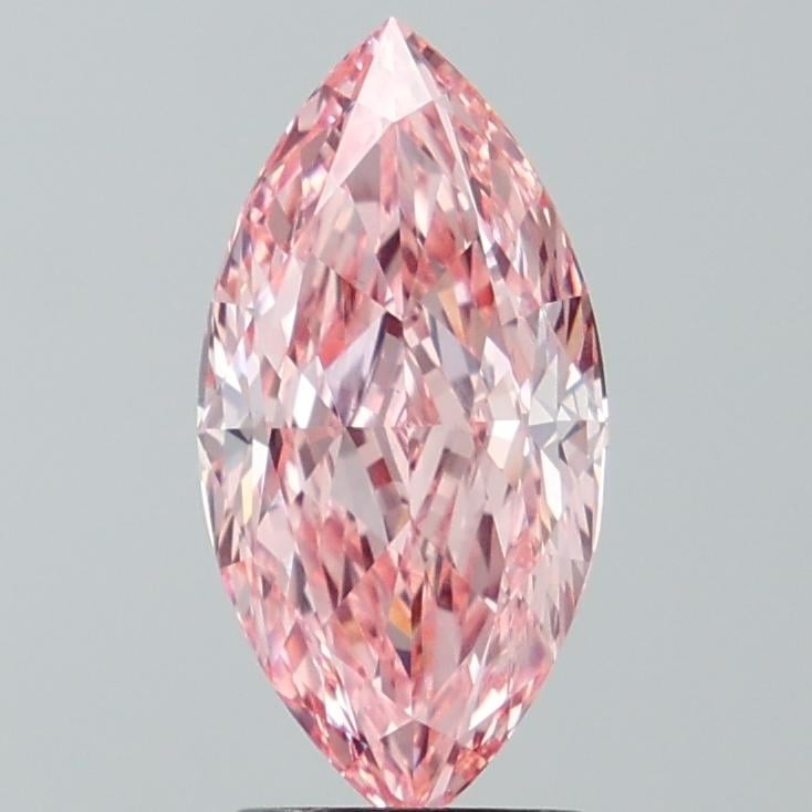 2.62 Ct. Fancy Vivid Pink Marquise Lab Grown Diamond