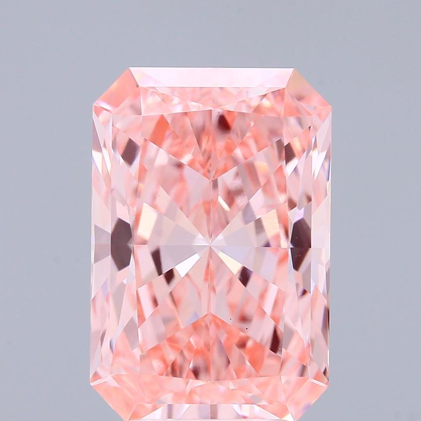 5.37 Ct. Fancy Vivid Pink Radiant Lab Grown Diamond