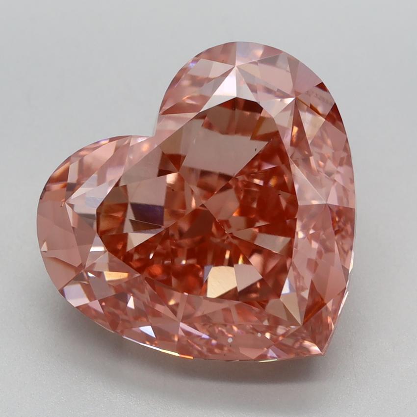 6.94 Ct. Fancy Vivid Pink Heart Lab Grown Diamond