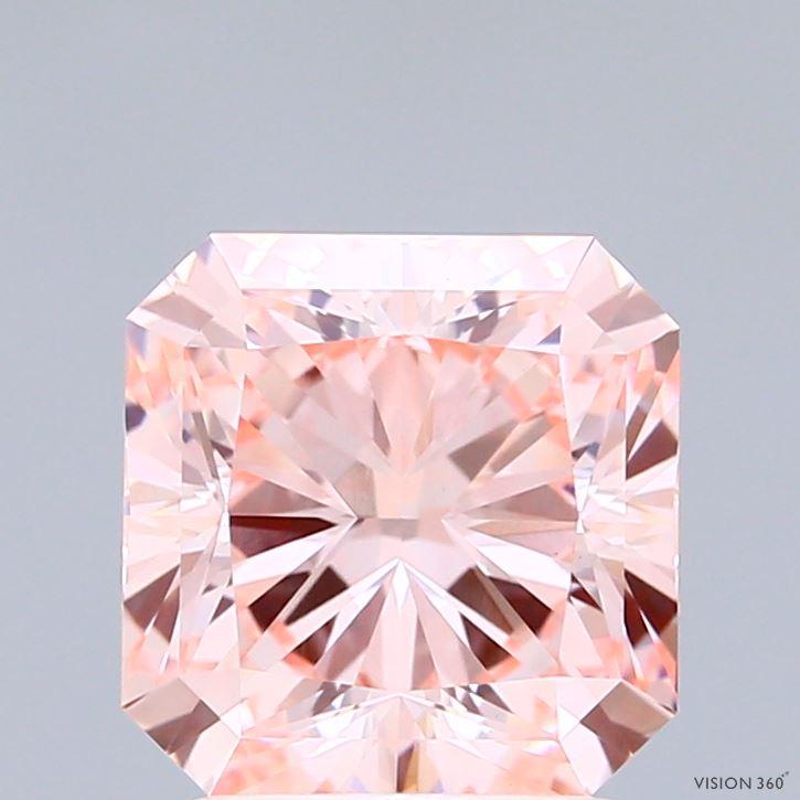 2.50 Ct. Fancy Vivid Pink Radiant Lab Grown Diamond