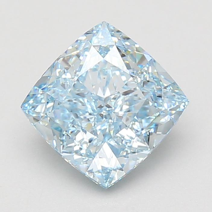 2.69 Ct. Fancy Vivid Blue Cushion Lab Grown Diamond