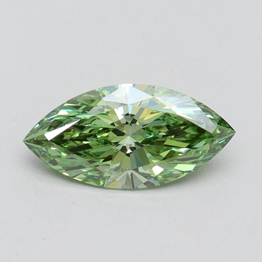 0.83 Ct. Fancy Vivid Green Marquise Lab Grown Diamond