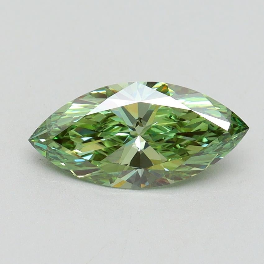1.04 Ct. Fancy Vivid Green Marquise Lab Grown Diamond
