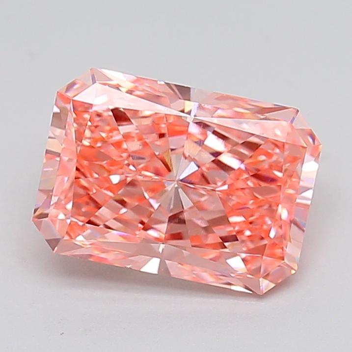 3.01 Ct. Fancy Vivid  Pink Radiant Lab Grown Diamond
