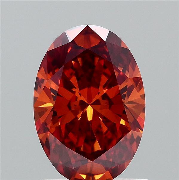 1.03 Ct. Fancy Vivid  Orange Oval Lab Grown Diamond