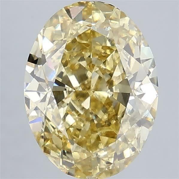 4.01 Ct. Fancy Intense Yellow Oval Lab Grown Diamond
