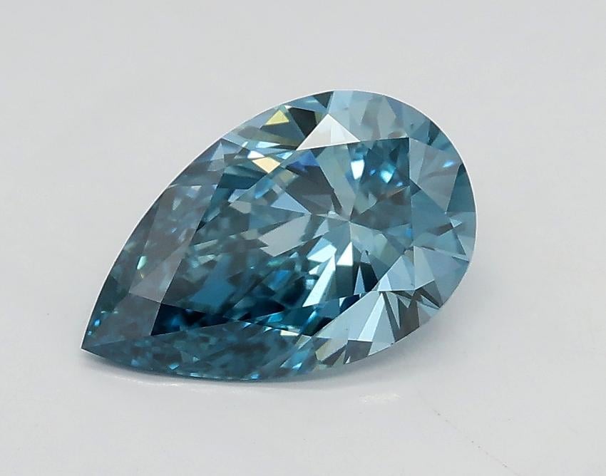 1.02 Ct. Fancy Vivid Blue Pear Lab Grown Diamond