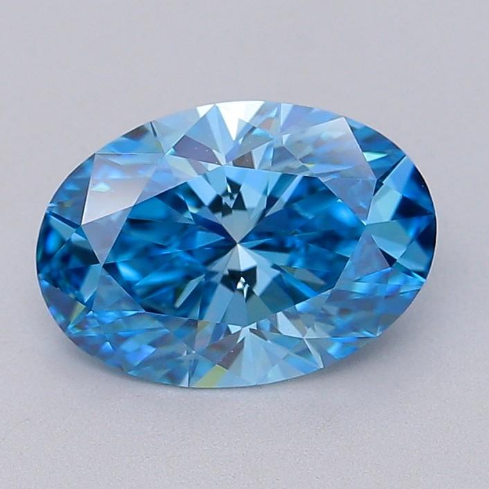 1.57 Ct. Fancy Vivid Blue Oval Lab Grown Diamond