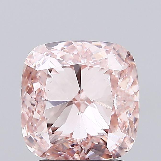 2.50 Ct. Fancy Intense Pink Cushion Lab Grown Diamond