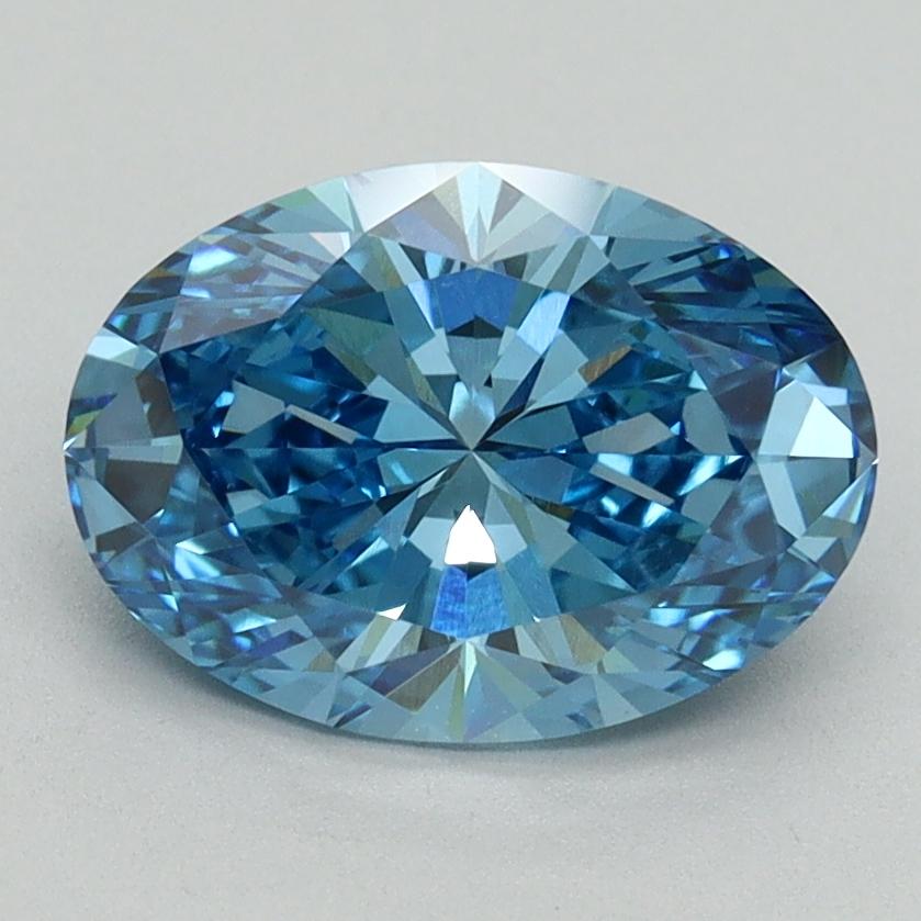 2.05 Ct. Fancy Vivid Blue Oval Lab Grown Diamond