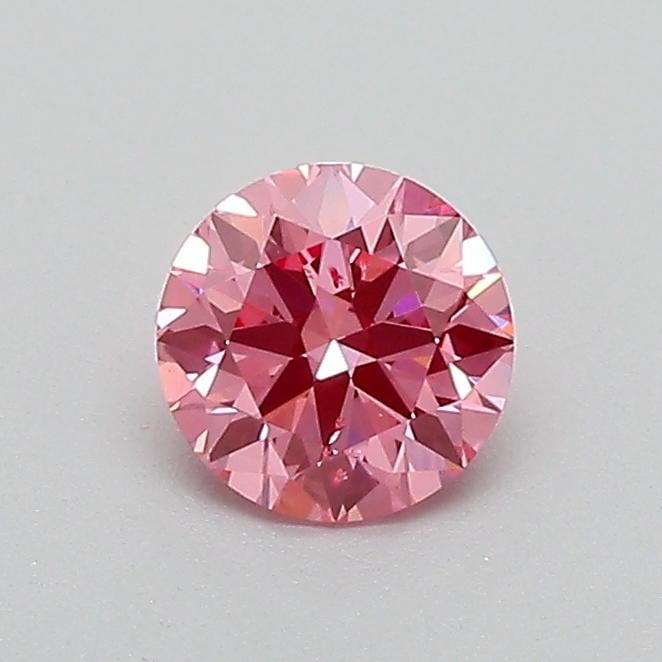 0.50 Ct. Fancy Vivid Pink Round Lab Grown Diamond