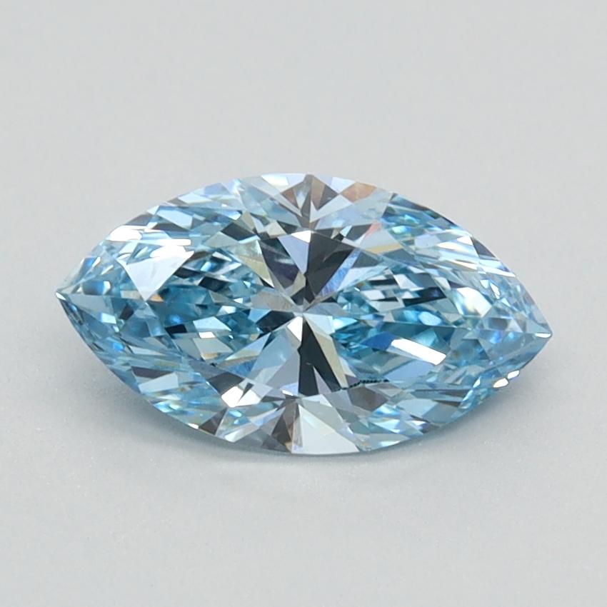 0.81 Ct. Fancy Vivid Blue Marquise Lab Grown Diamond