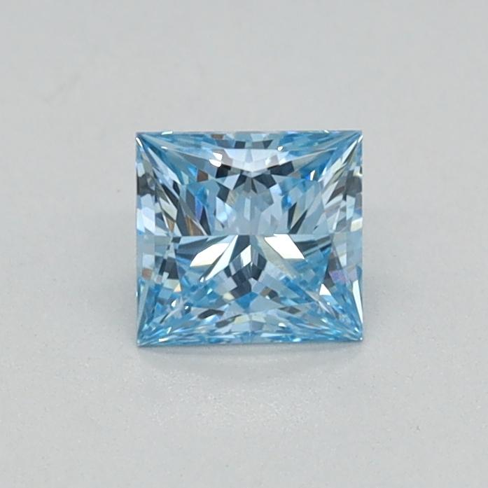 0.31 Ct. Fancy Vivid Blue Princess Lab Grown Diamond