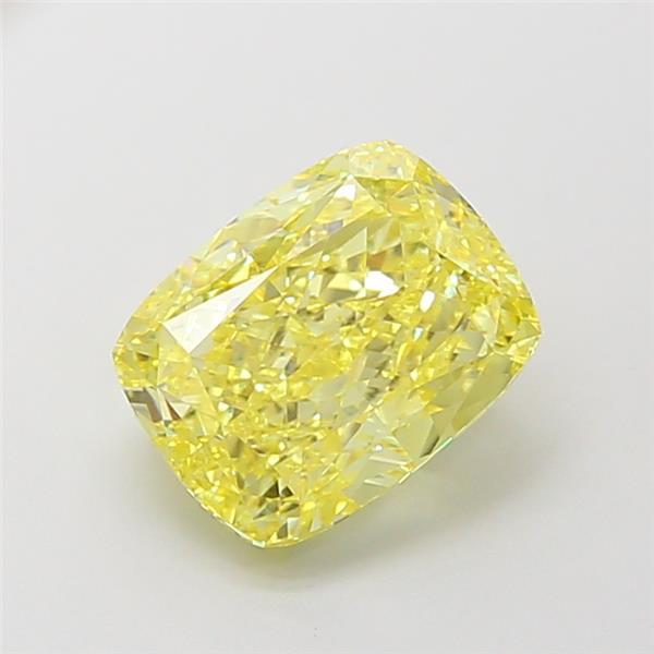 2.78 Ct. Fancy Intense Yellow Cushion Lab Grown Diamond