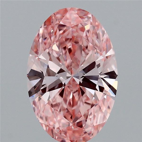 2.06 Ct. Fancy Vivid Pink Oval Lab Grown Diamond
