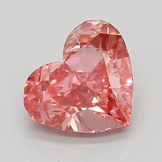0.39 Ct. Fancy Vivid  Pink Heart Lab Grown Diamond